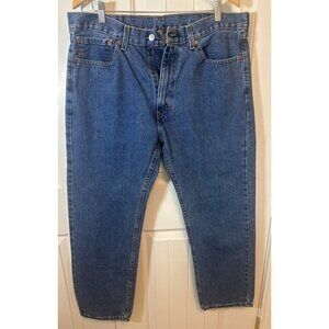 Levis Vintage 505 Regular Fit Mens Jeans W38 L30 Medium Wash Denim Classic Style